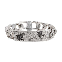 John Varvatos, ID Bracelet with Black Diamonds