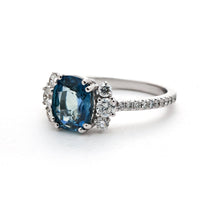 Sarah Michiko, Cushion-Cut Sapphire Ring