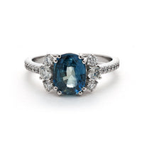 Sarah Michiko, Cushion-Cut Sapphire Ring
