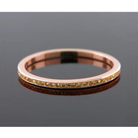 Yaf Sparkle, Yellow Sapphire Rose Gold Band