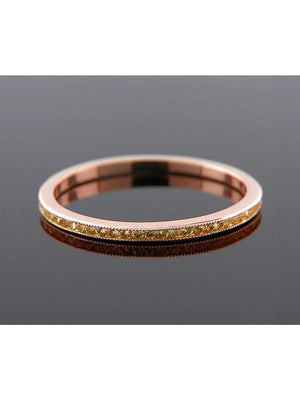 Yaf Sparkle, Yellow Sapphire Rose Gold Band