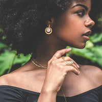 Yaf Sparkle, Double Circle Earrings