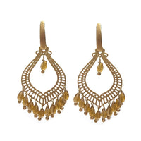 Yaf Sparkle, Dangling Citrine Earrings