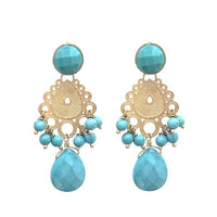 Yaf Sparkle, Turquoise Pear Shaped Earrings