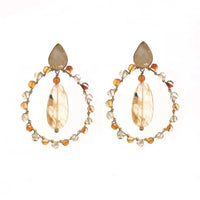 Yaf Sparkle, Dangling Gem Earrings