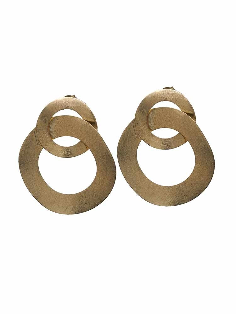 Yaf Sparkle, Irregular Circle Matte Earrings