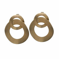 Yaf Sparkle, Irregular Circle Matte Earrings