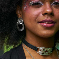 Yaf Sparkle, Irregular Circle Matte Earrings