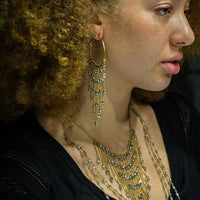 Yaf Sparkle, Large Chandelier Earrings