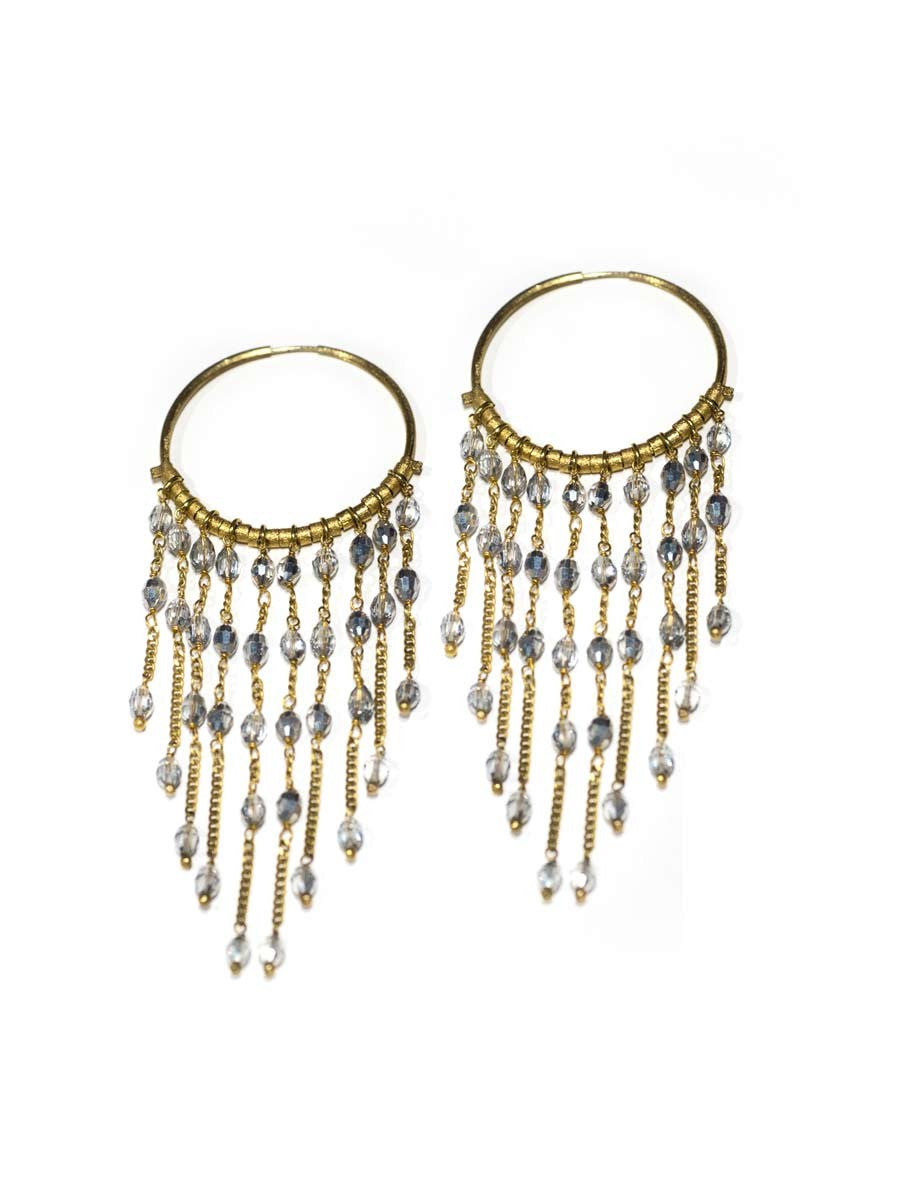 Yaf Sparkle, Large Chandelier Earrings