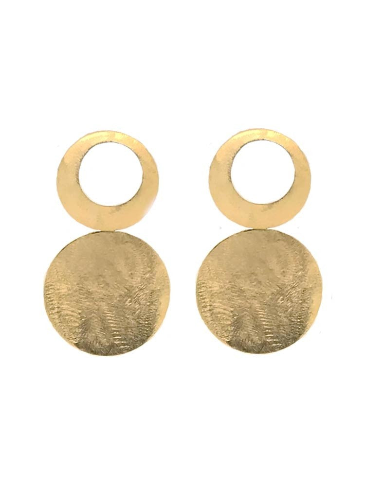 Yaf Sparkle, Cut Out Disc Earrings