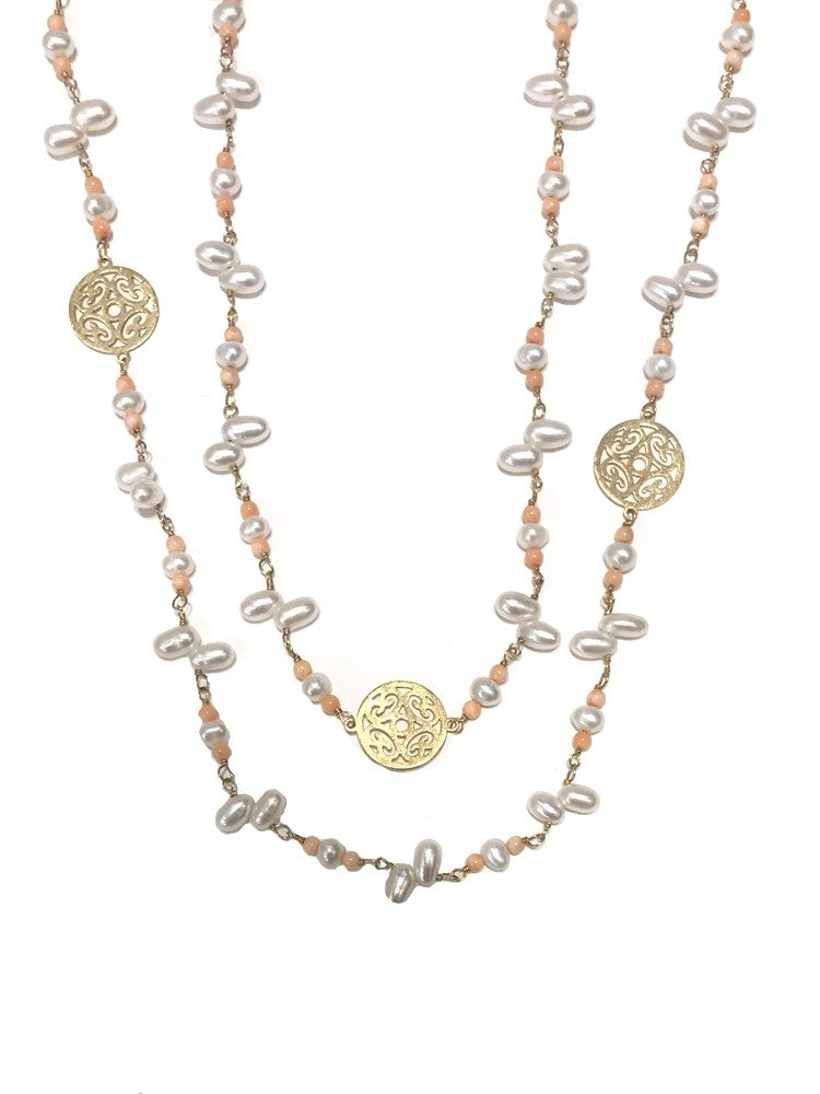 Yaf Sparkle, Coral Necklace