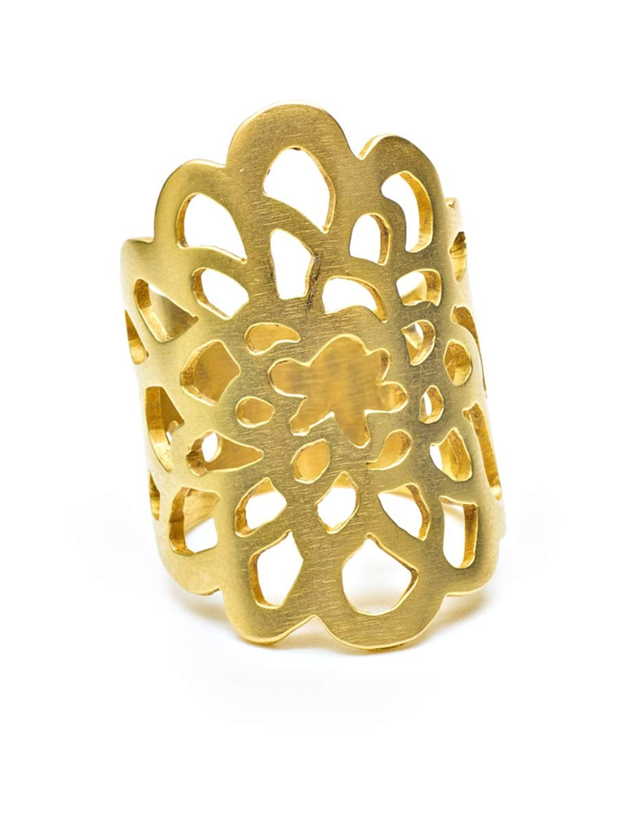 Yaf Sparkle, Flower Shield Ring