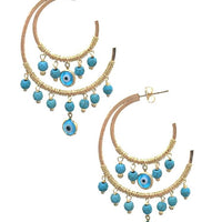 Yaf Sparkle, Evil Eye Hoop Earrings