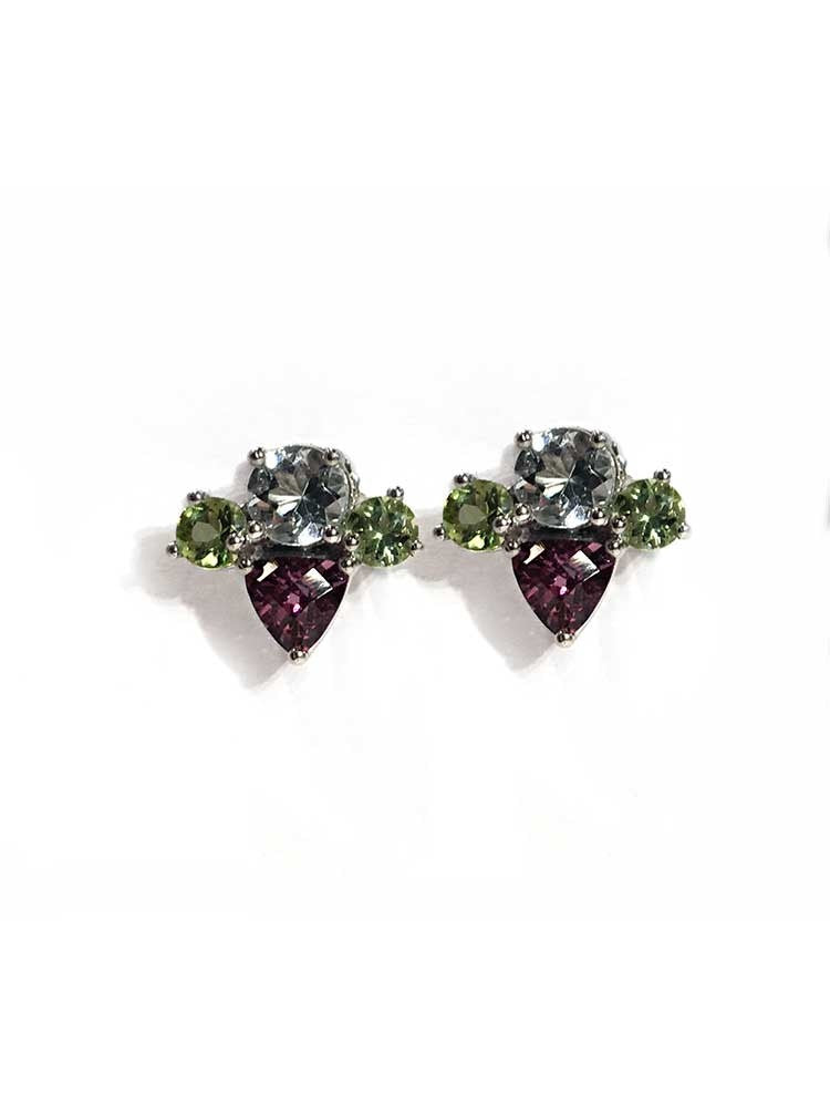 Sarah Michiko, Fire and Ice Stud Earrings