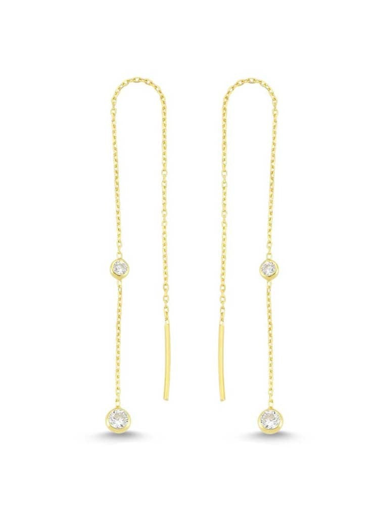 Yaf Sparkle, CZ Ear Threaders