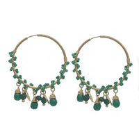 Yaf Sparkle, Gem Hoop Earrings