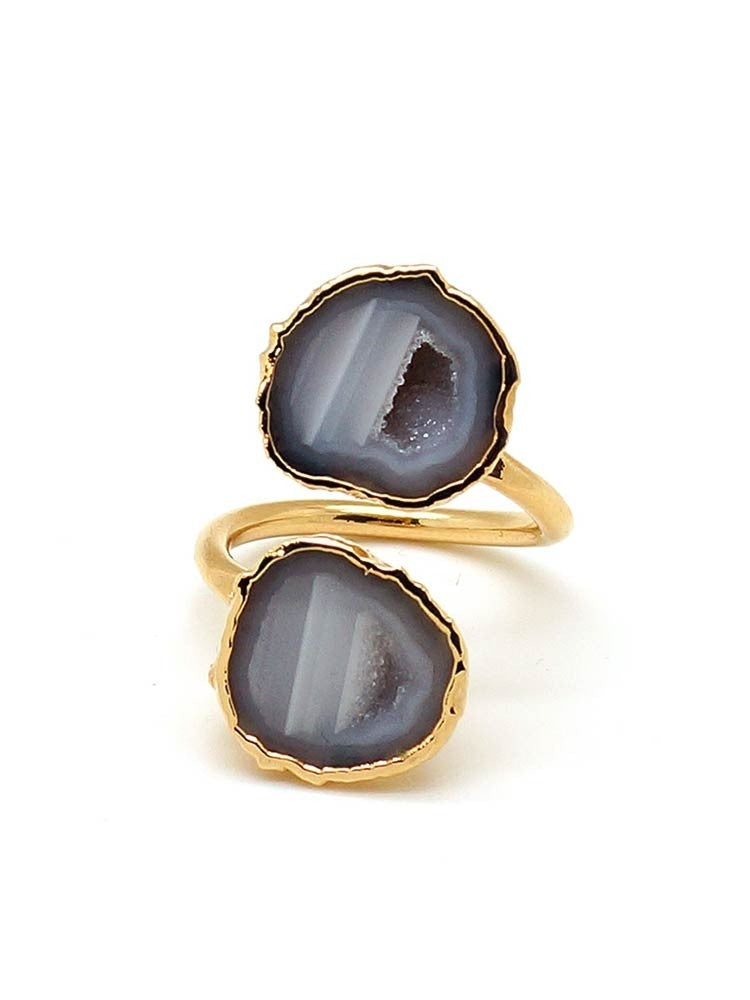 Yaf Sparkle, Double Geode Ring
