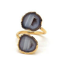 Yaf Sparkle, Double Geode Ring
