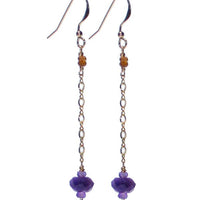 Delanacre, Gipsy Earrings Amethyst