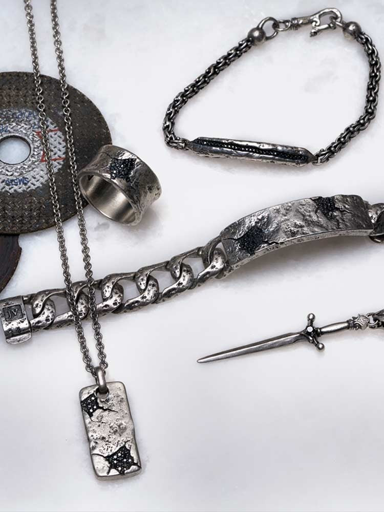 John Varvatos, Silver Dagger Necklace