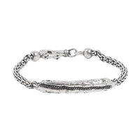 John Varvatos, Thin ID Bracelet with Black Diamonds