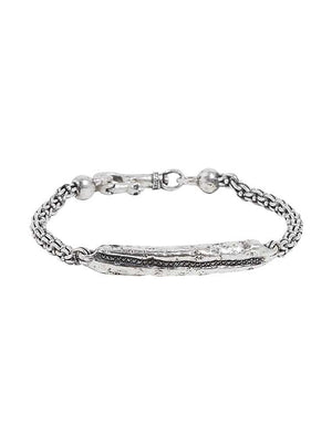 John Varvatos, Thin ID Bracelet with Black Diamonds