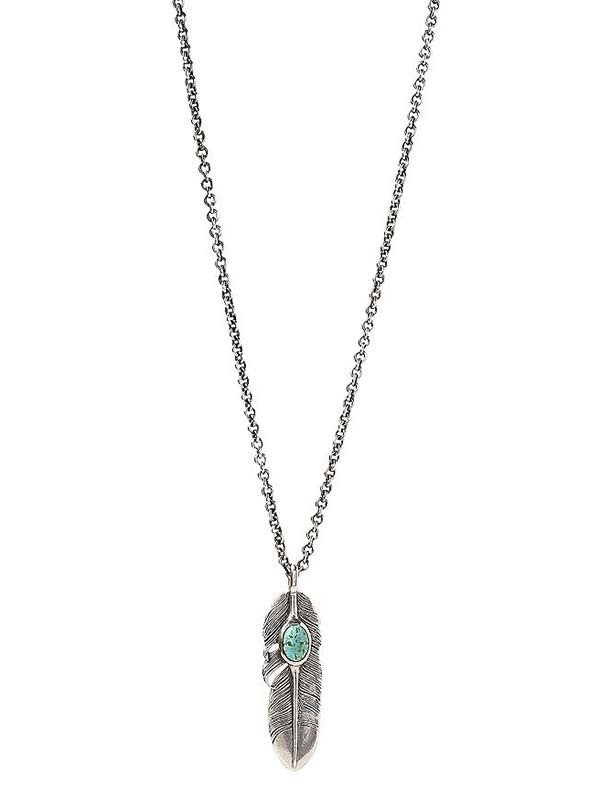 John Varvatos, Turquoise Feather Pendant