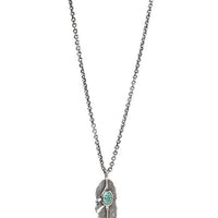 John Varvatos, Turquoise Feather Pendant