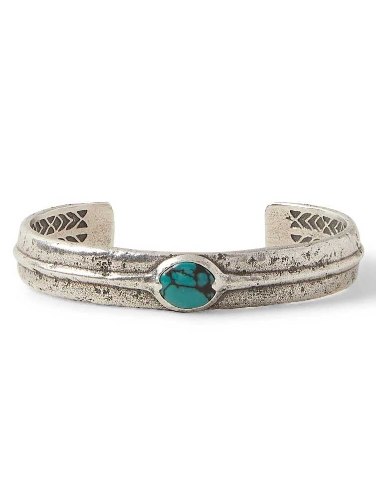 John Varvatos, Silver Cuff with Turquoise