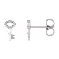 Yaf Sparkle, 14K Gold Key Earrings