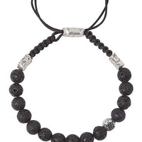 John Varvatos, Beaded Bracelet with Black Diamonds