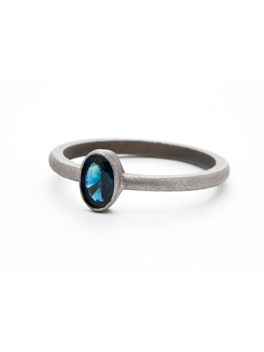 Sarah Michiko, Matte Sapphire Ring