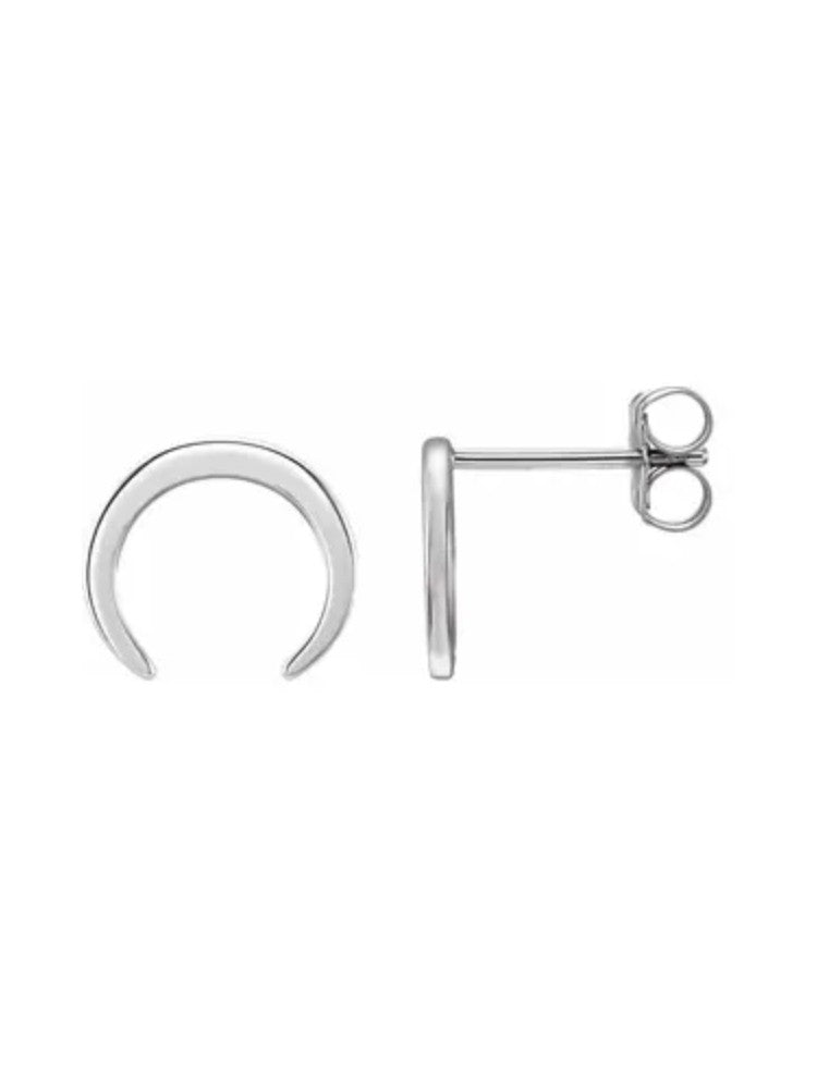 Yaf Sparkle, Crescent Stud Earrings