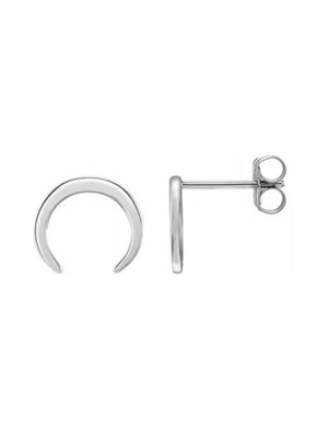 Yaf Sparkle, Crescent Stud Earrings