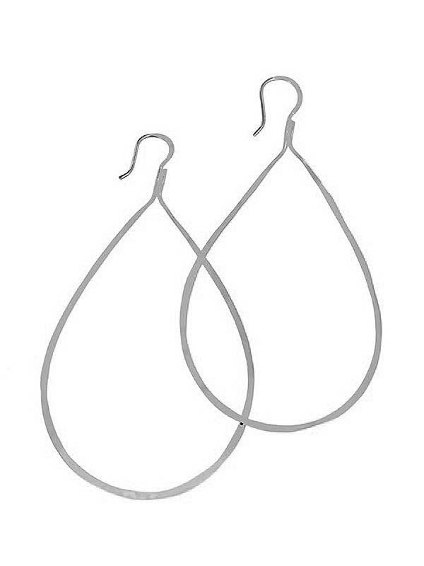Yaf Sparkle, Oblong Hoop Earrings