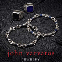 John Varvatos, Onyx Silver Ring with Black Diamonds