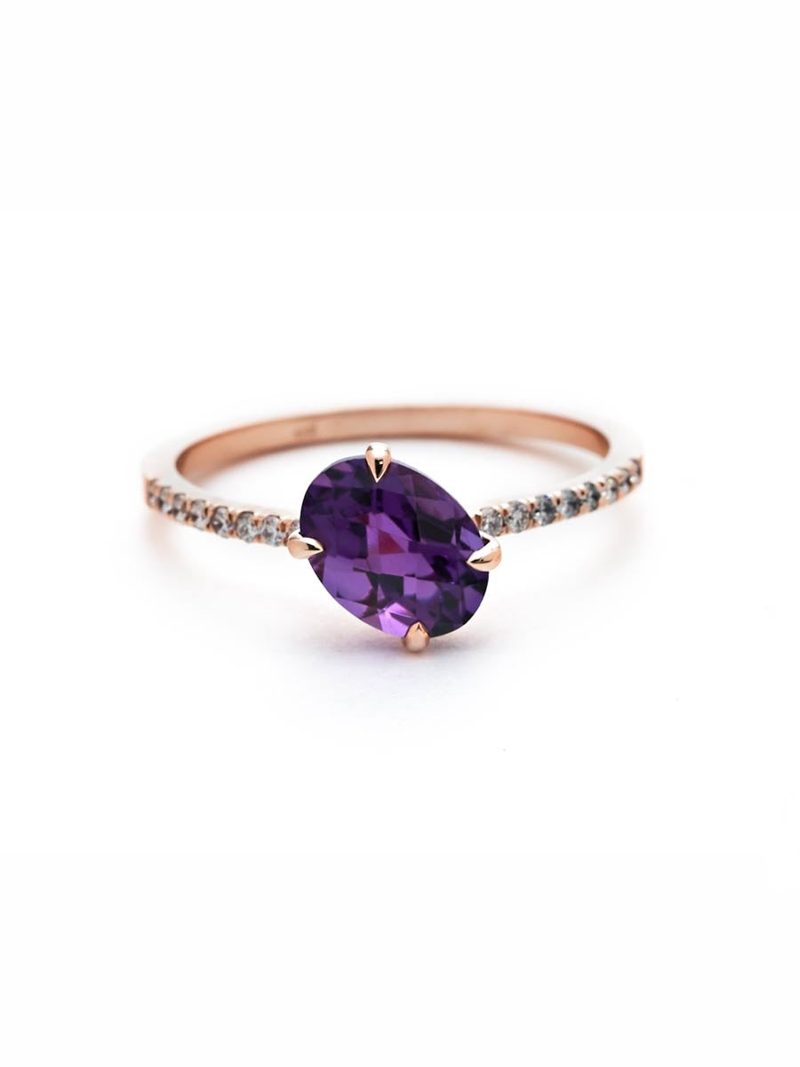 Sarah Michiko, Oval Amethyst Ring