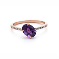 Sarah Michiko, Oval Amethyst Ring