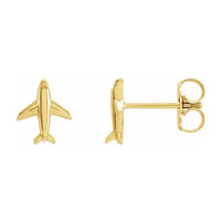 Yaf Sparkle, Airplane Gold Earrings