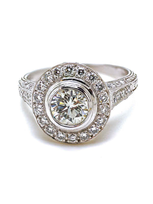 Yaf Sparkle, Diamond Engagement Ring, Platinum