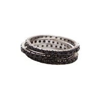 Yaf Sparkle, Stackable Rings Black