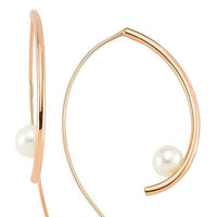 Yaf Sparkle, Pearl Hoop Earrings