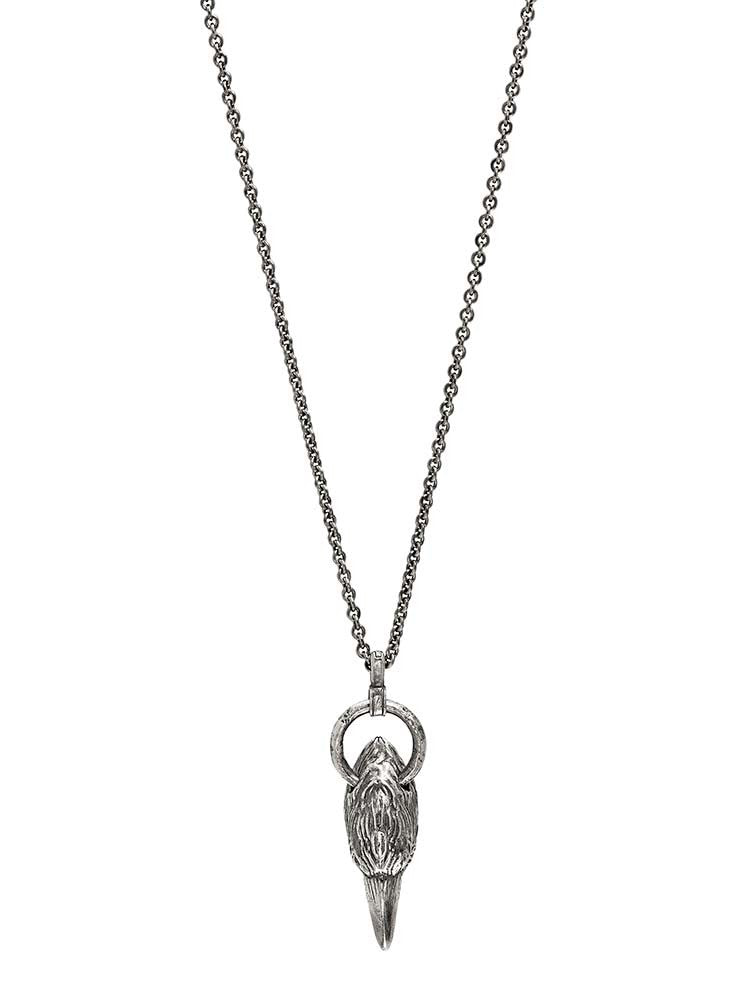 John Varvatos, Silver Raven Necklace