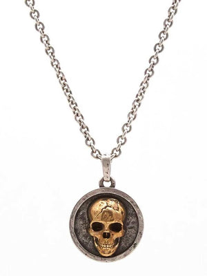 John Varvatos, Skull Round Pendant