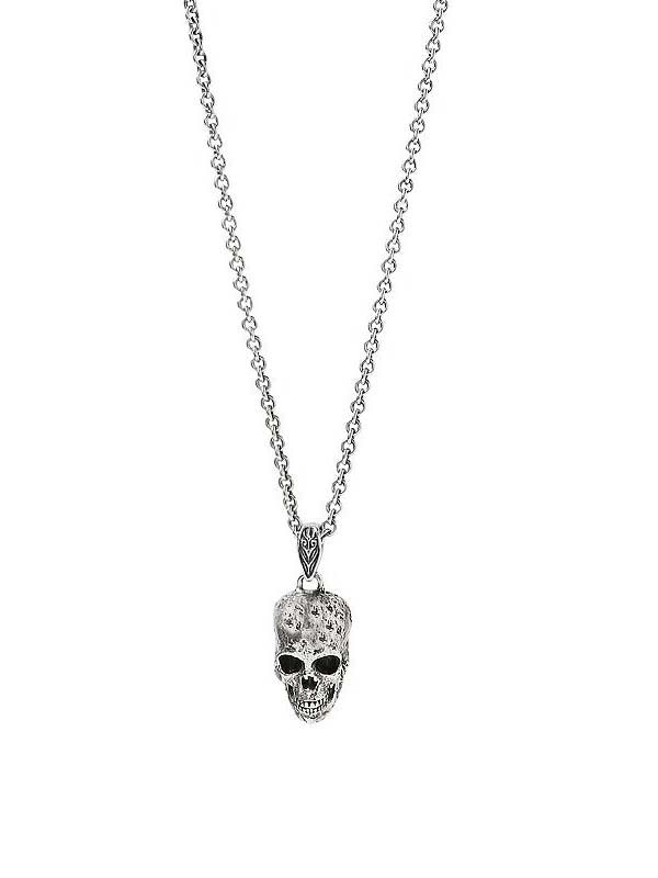 John Varvatos, Sterling Silver Artisan Metals Skull Pendant