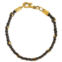 John Varvatos, Brass Beads Woven Bracelet
