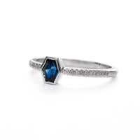 Sarah Michiko, Hexagon Sapphire Ring