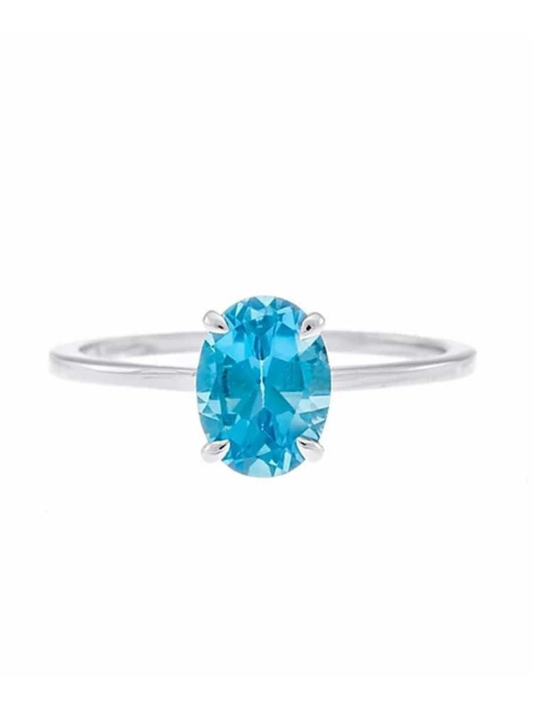 Sarah Michiko, Blue Topaz Stackable Ring