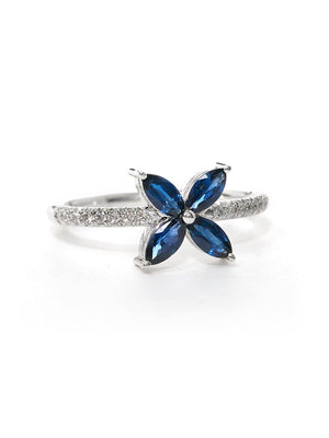 Sarah Michiko, Sapphire Flower Ring